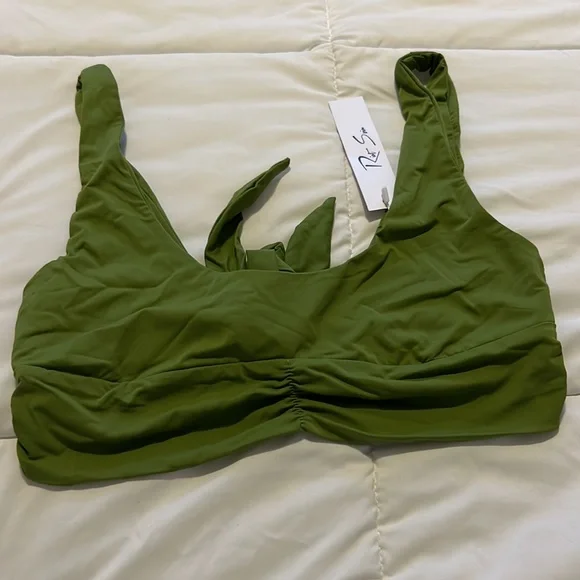 Riot Swim Pico Top, Matcha, size small - Picture 3 of 5